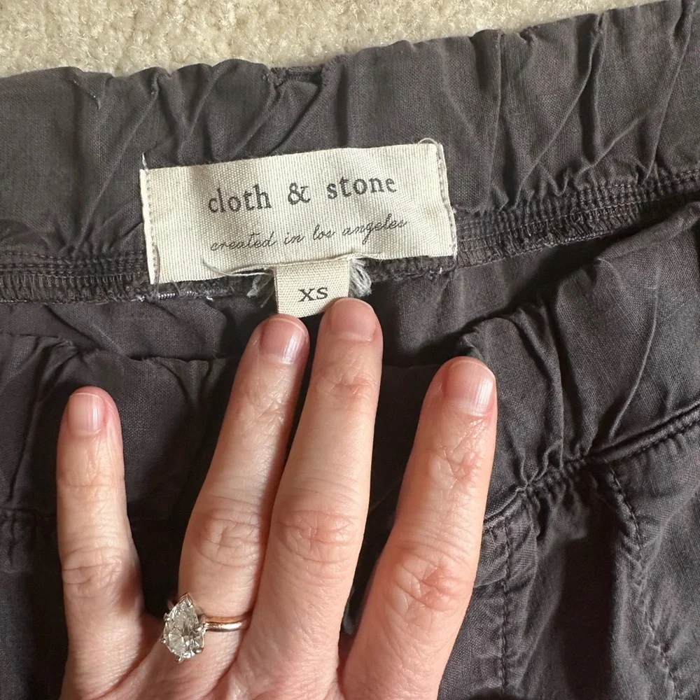 Cloth & Stone Charcoal Wide Leg Pants - Picture 5 of 5